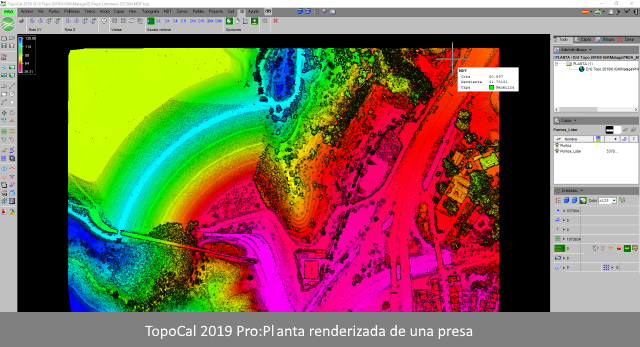 TopoCal 2024 3D CAD Mdt replanteo cubicar acopio volumen plataforma laz dron  Filtrado de ficheros Lidar (*.laz  *.asc) por polil�nea
