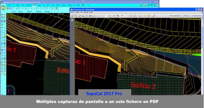 TopoCal 2024 3D CAD Mdt replanteo cubicar acopio volumen plataforma laz dron  Capturas de pantallas a todo color en ficheros PDF